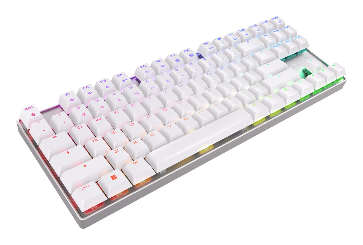 CHERRY MX 8.2 TKL Wireless RGB tangentbord Spela USB + RF Wireless + Bluetooth QWERTZ tyska Vit