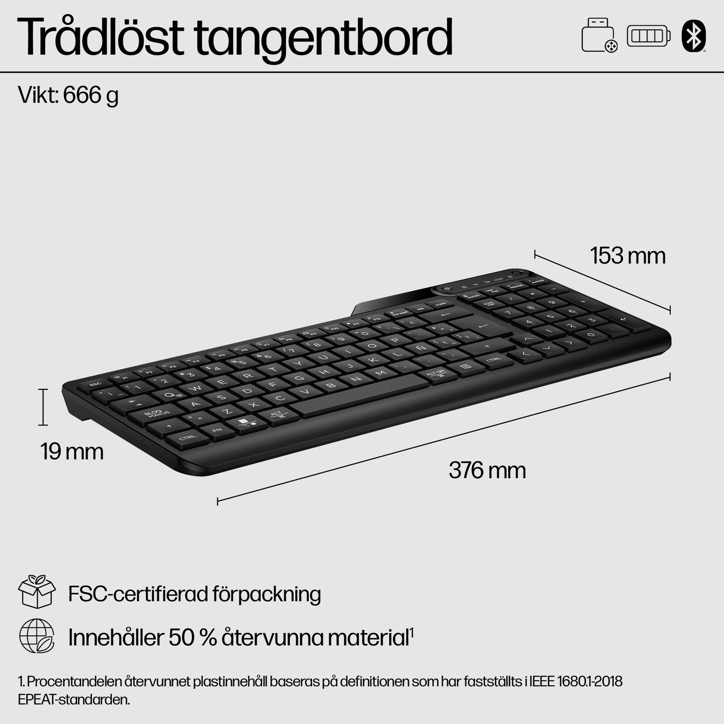 HP 475 Dual-Mode trådlöst tangentbord