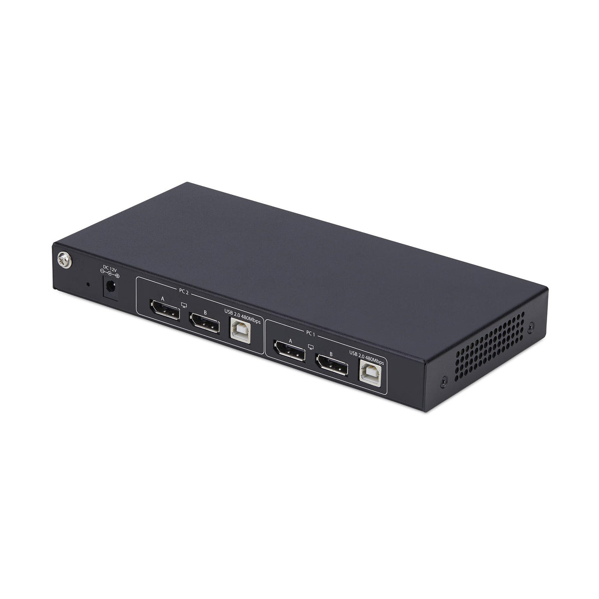 StarTech.com 2-portars DisplayPort KVM-switch för dubbla bildskärmar och videomatris med dubbla vyer, 4K 60 Hz, 4x USB-hubbportar, snabbtangentväxling, DP 1.2 Matrix KVM, TAA-kompatibel