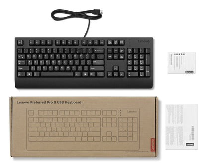 Lenovo Preferred Pro II tangentbord Hem / Kontor USB tyska Svart