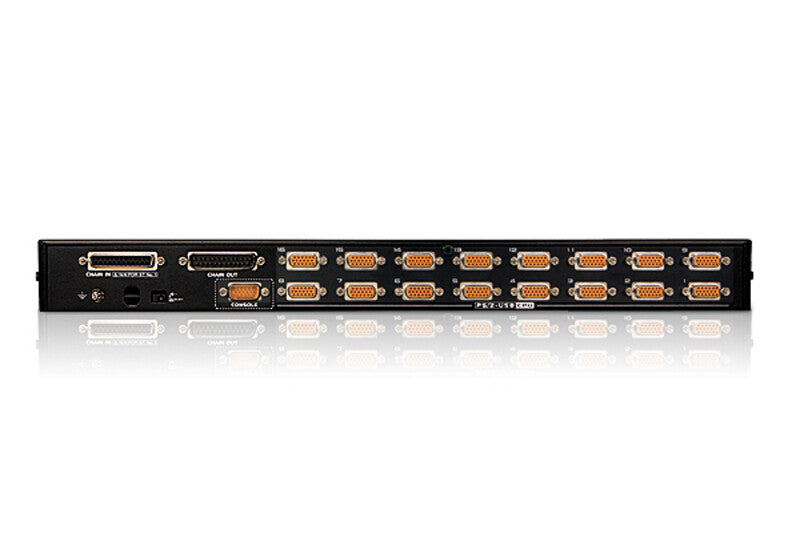 ATEN 16-portars PS/2-USB VGA KVM-switch med kedjekopplingsport och stöd för USB-kringutrustning