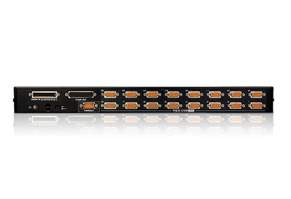 ATEN 16-portars PS/2-USB VGA KVM-switch med kedjekopplingsport och stöd för USB-kringutrustning