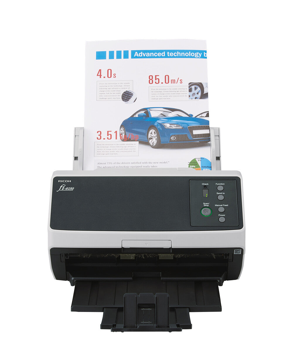 Ricoh FI-8150 ADF + scanner med manuell matning 600 x 600 DPI A4 Svart, Grå