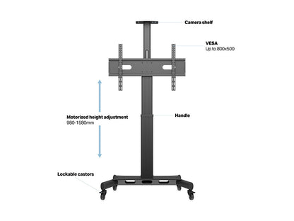 Multibrackets 5834 tv-fäste 190,5 cm (75") Svart