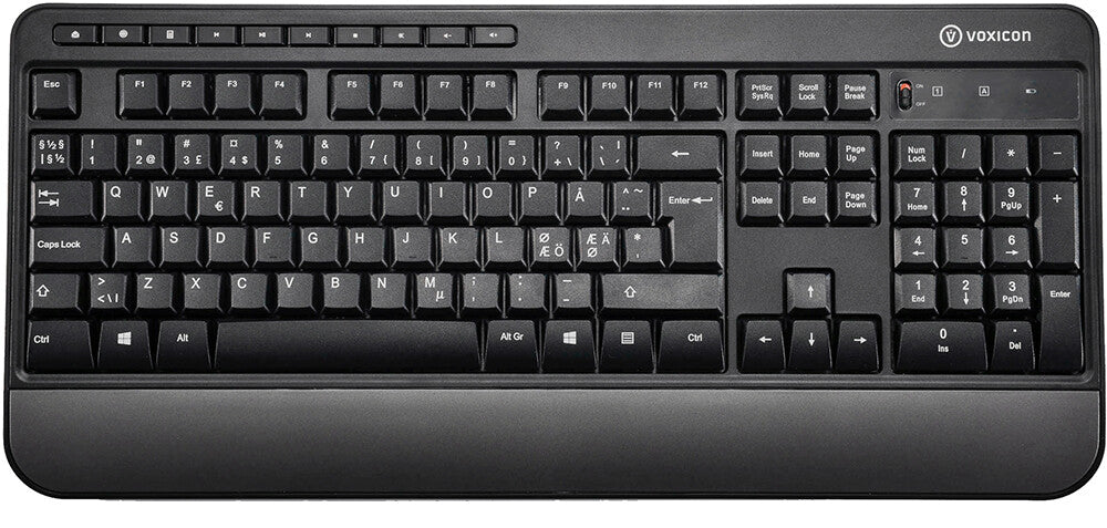 Voxicon DK-295WL tangentbord Kontor RF Trådlös QWERTY Nordic Svart