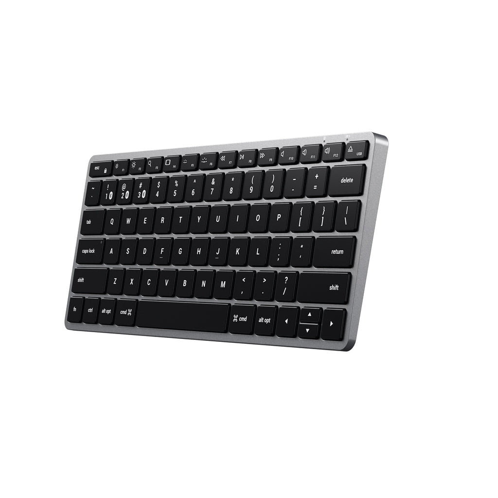Satechi Slim X1 tangentbord Kontor Bluetooth QWERTZ schweizisk Svart, Grå