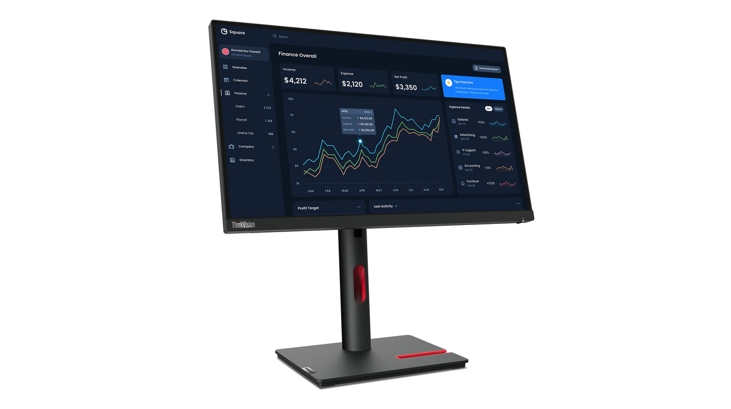 Lenovo ThinkVision T22i-30 LED display 54,6 cm (21.5") 1920 x 1080 pixlar Full HD Svart