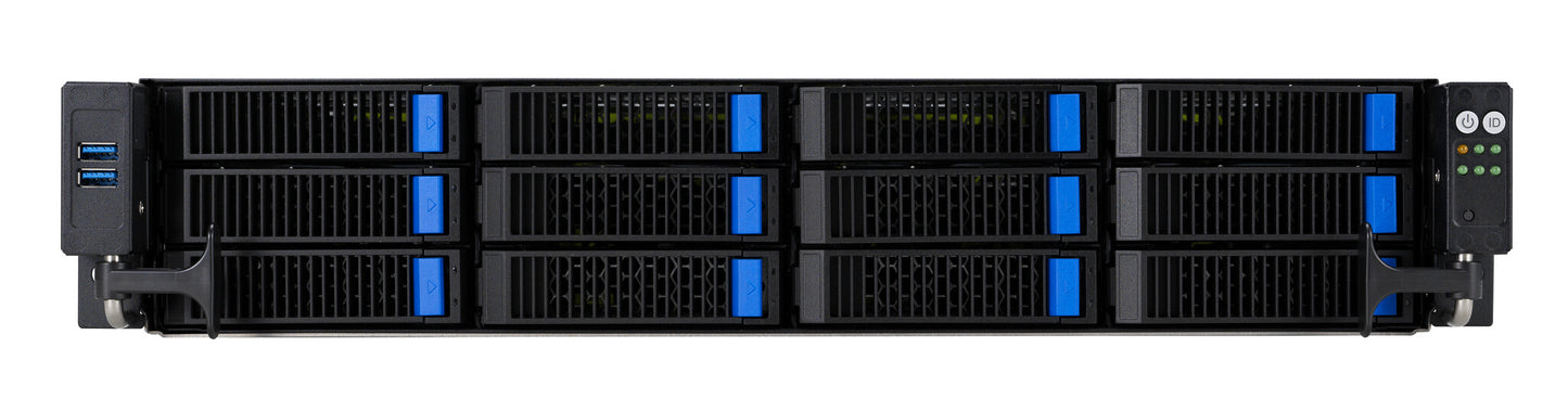 ASUS RS720A-E12-RS12 Socket SP5 Rack (2U) Grå