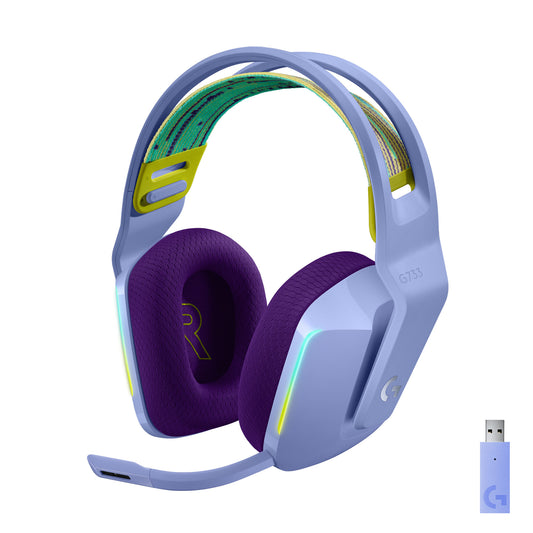 Logitech G 981-000890 hörlur och headset Trådlös Huvudband Spela lila