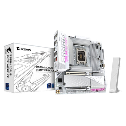 GIGABYTE B860M AORUS ELITE WF6E ICE Intel B860 LGA 1851 (Socket V1) micro ATX