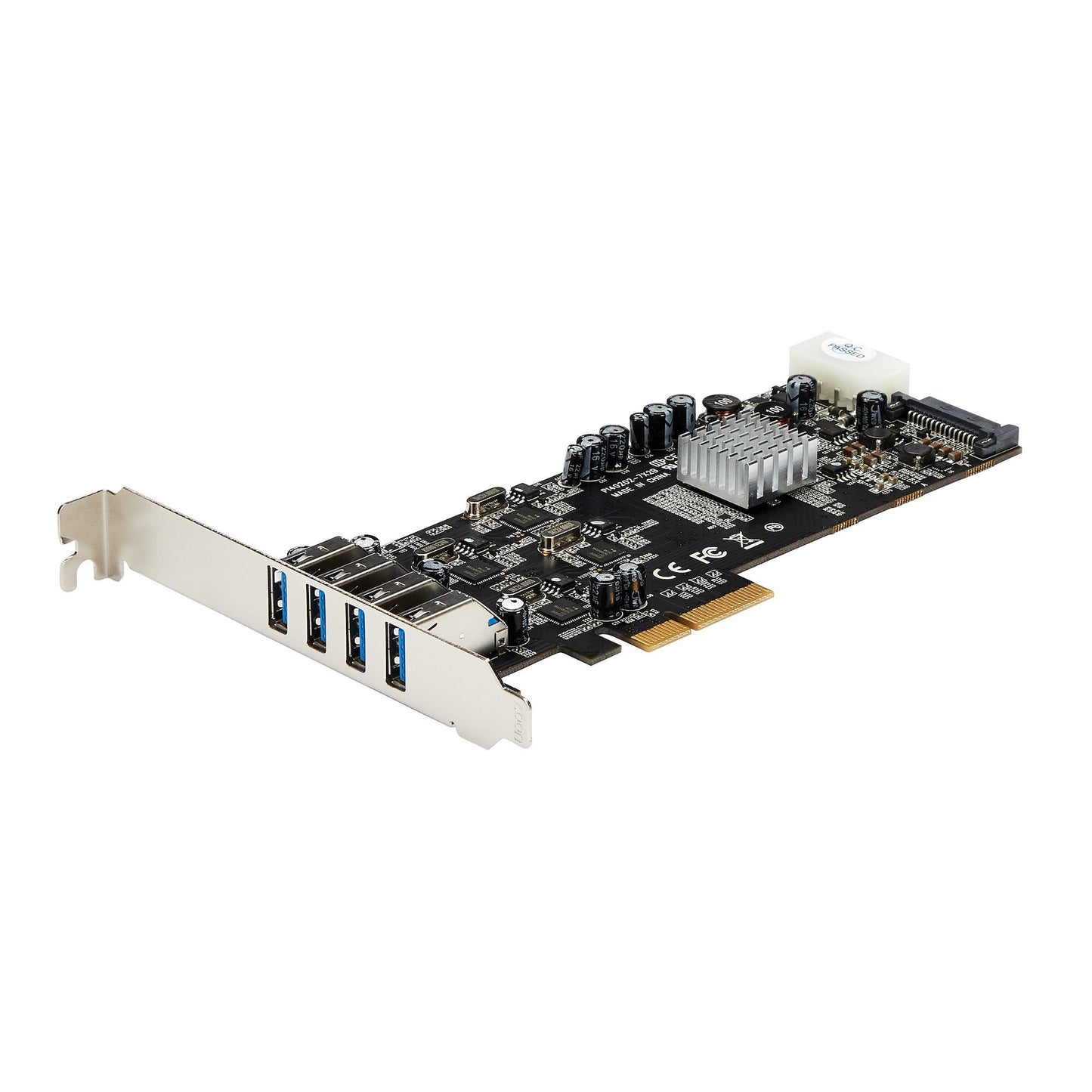 StarTech.com PCI Express (PCIe) SuperSpeed USB 3.0-kortadapter med 4 portar och 4 dedicerade kanaler på 5 Gbps – UASP – SATA/LP4-ström