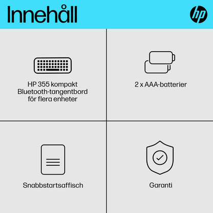 HP 355 kompakt Bluetooth-tangentbord för flera enheter