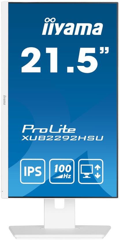 iiyama ProLite XUB2292HSU-W6 platta pc-skärmar 54,6 cm (21.5") 1920 x 1080 pixlar Full HD LED Vit