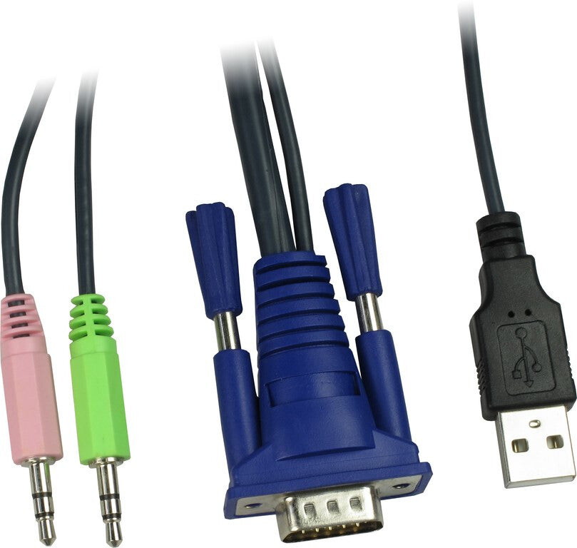 Inter-Tech KVM-CS-41UA KVM-switchar Svart