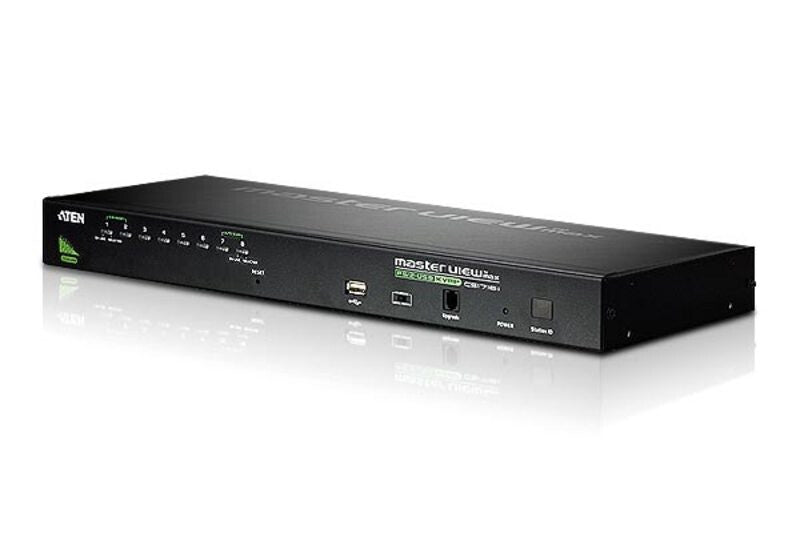 ATEN 8-portars PS/2-USB VGA KVM-switch med kedjekopplingsport och stöd för USB-kringutrustning