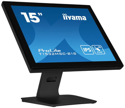iiyama ProLite T1532MSC-B1S platta pc-skärmar 38,1 cm (15") 1024 x 768 pixlar XGA LCD Pekskärm Svart