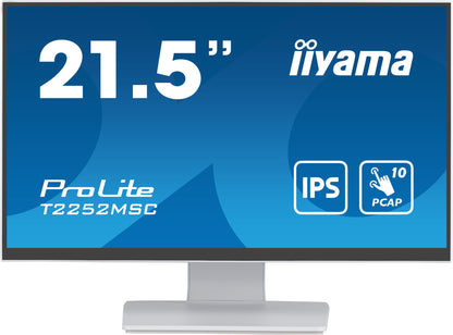 iiyama ProLite T2252MSC-W2 platta pc-skärmar 54,6 cm (21.5") 1920 x 1080 pixlar Full HD LCD Pekskärm Bord Vit