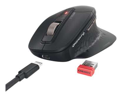 CHERRY Stream desktop ultimate tangentbord Mus inkluderad Hem / Kontor USB + RF Wireless + Bluetooth QWERTZ tyska Svart