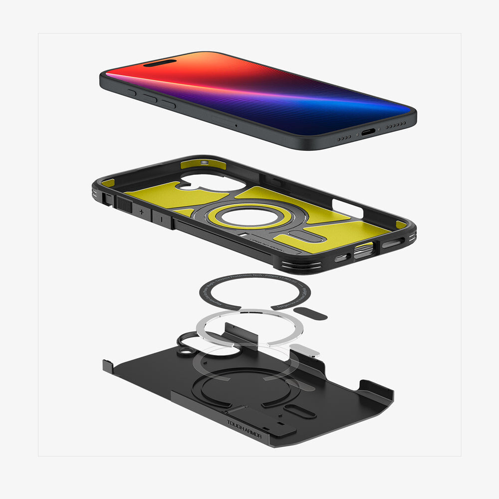 Spigen Tough Armor AI (MagFit) mobiltelefonfodral 15,5 cm (6.1") Mobilskal Svart