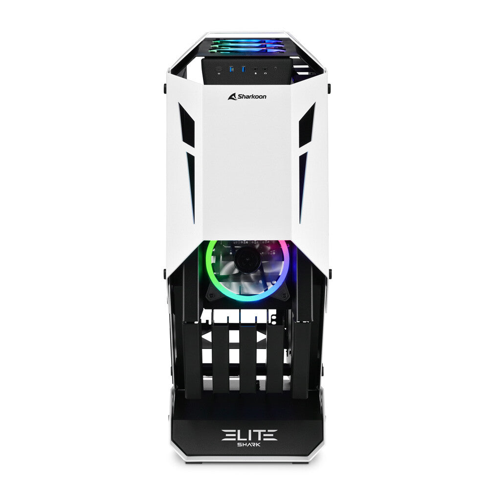 Sharkoon ELITE SHARK CA700 Tower Svart, Vit