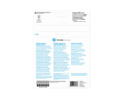 HP Everyday Photo-papper, glättat, 200 g/m2, A4 (210 x 297 mm), 100 ark