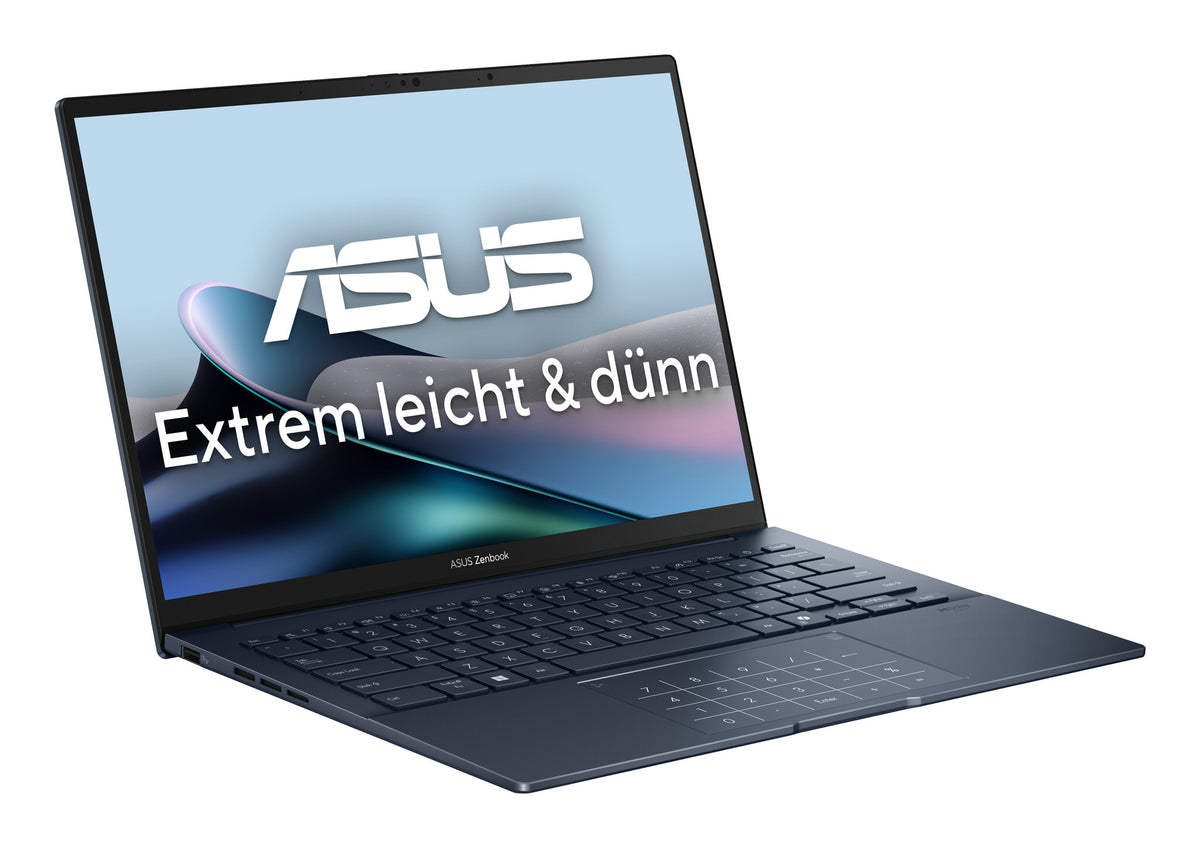 ASUS Zenbook 14 OLED UX3405CA-QL205W Intel Core Ultra 9 285H Bärbar dator 35,6 cm (14") Pekskärm WUXGA 32 GB LPDDR5x-SDRAM 1 TB SSD Wi-Fi 7 (802.11be) Windows 11 Home tyska Blå