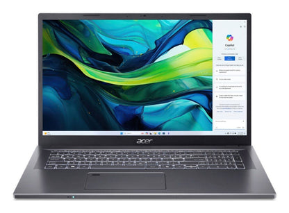 Acer Aspire NX.J1UEG.002 bärbara datorer Intel Core 7 150U Bärbar dator 43,9 cm (17.3") Full HD 16 GB DDR4-SDRAM 1 TB SSD NVIDIA GeForce RTX 2050 Wi-Fi 6E (802.11ax) Windows 11 Home tyska Grå