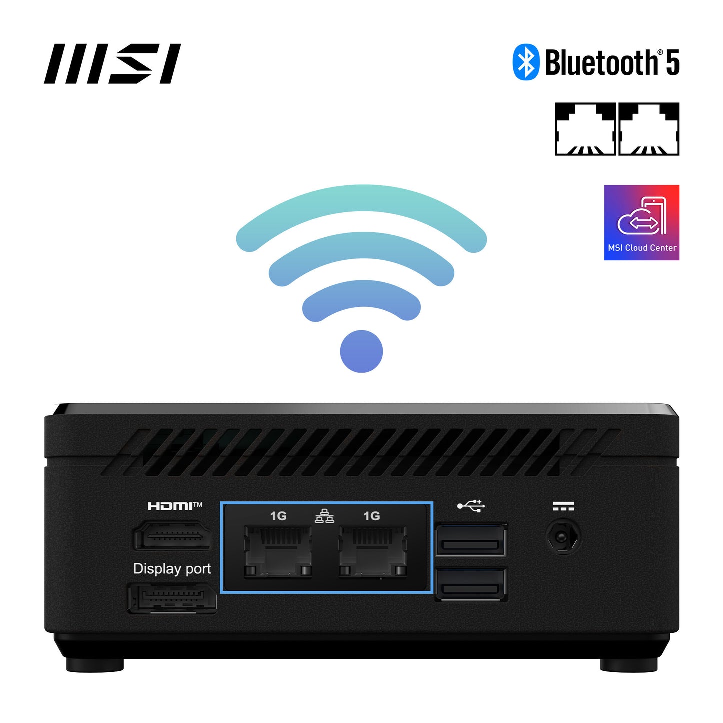 MSI Cubi N ADL-006DE Intel® N N200 4 GB DDR4-SDRAM 128 GB SSD Windows 11 Pro Mini PC Mini-PC Svart