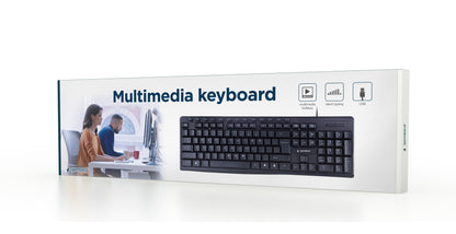 Gembird KB-UM-107 tangentbord USB Engelska (USA) Svart