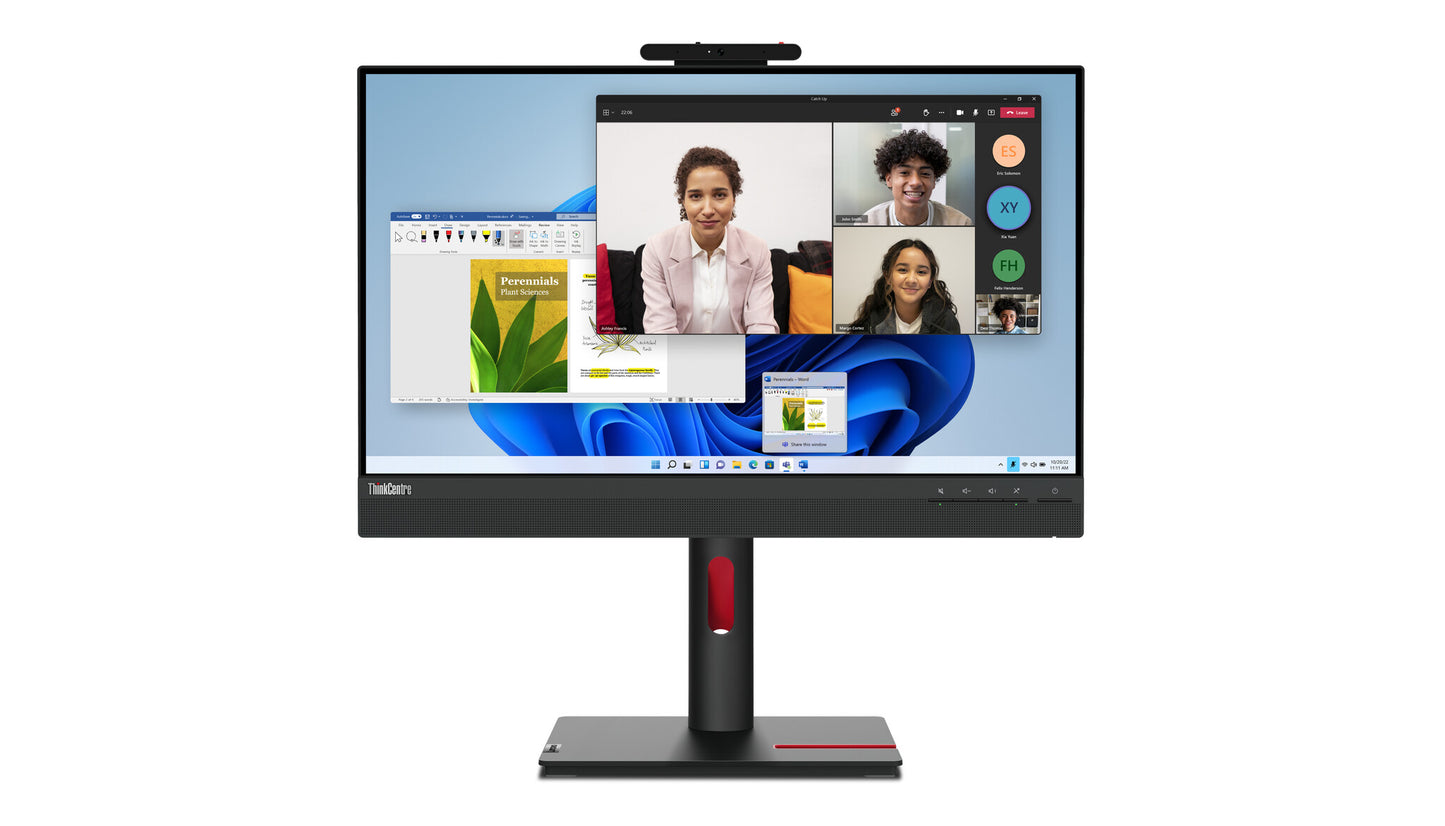 Lenovo ThinkCentre Tiny-In-One 24 Gen 5 LED display 60,5 cm (23.8") 1920 x 1080 pixlar Full HD Pekskärm Svart