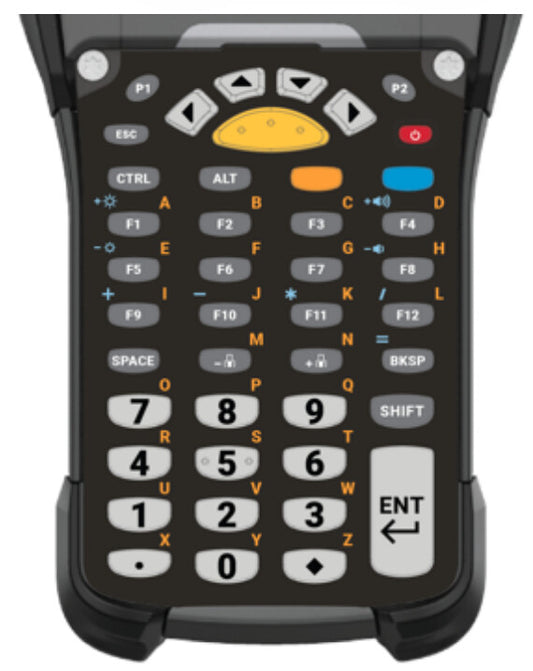 Zebra KYPD-MC9343FN-01 tangentbord för mobila enheter Alfanumerisk Engelsk Svart, Grå