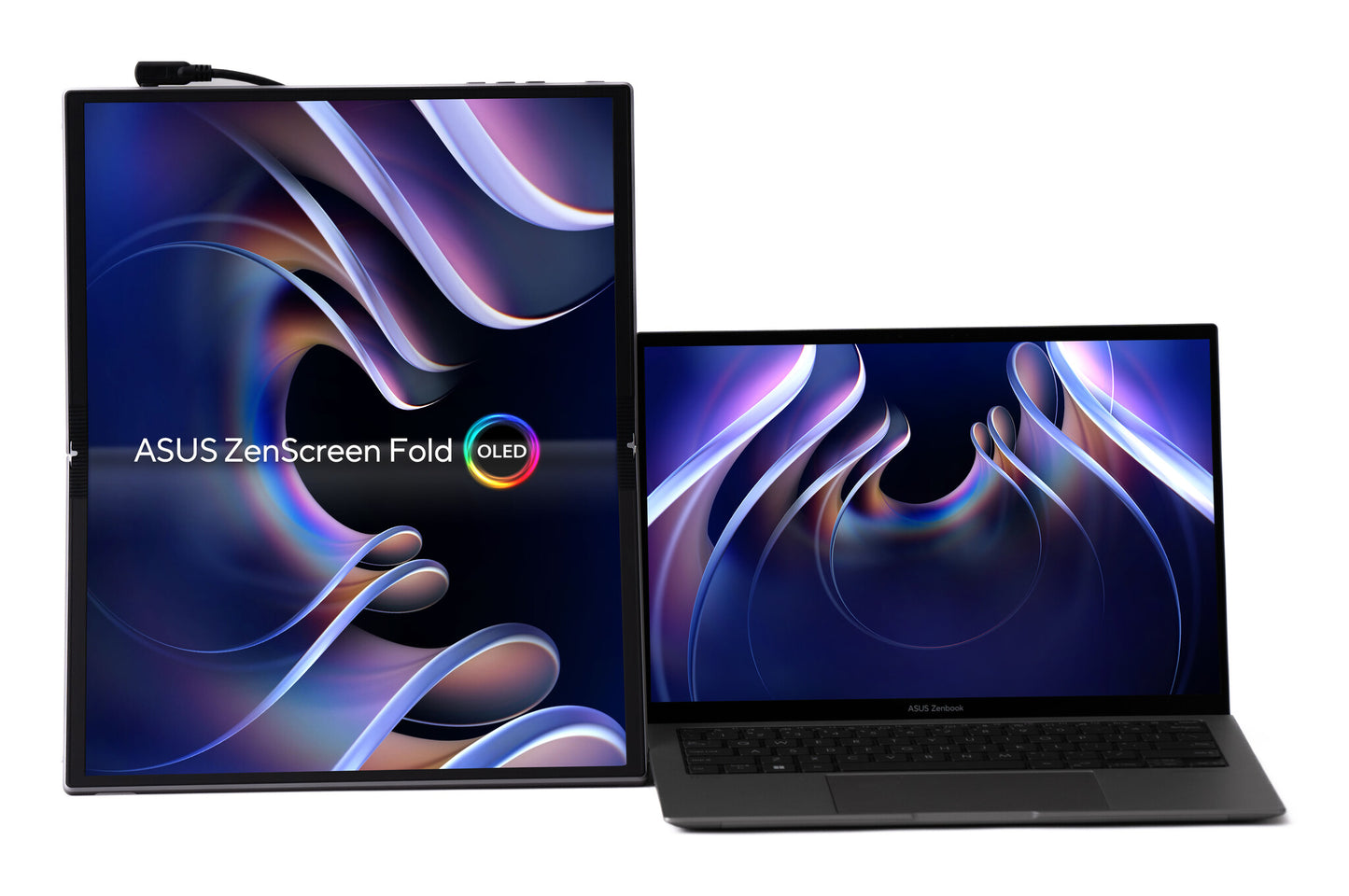 ASUS ZenScreen Fold OLED MQ17QH platta pc-skärmar 43,9 cm (17.3") 2560 x 1920 pixlar Quad HD Silver