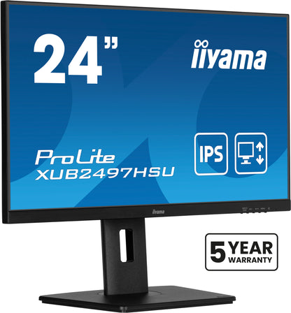iiyama XUB2497HSU-B2 platta pc-skärmar 60,5 cm (23.8") 1920 x 1080 pixlar Full HD LED Svart