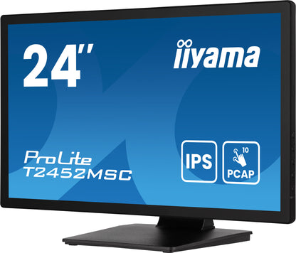 iiyama ProLite T2452MSC-B1AG platta pc-skärmar 60,5 cm (23.8") 1920 x 1080 pixlar Full HD LED Pekskärm Svart
