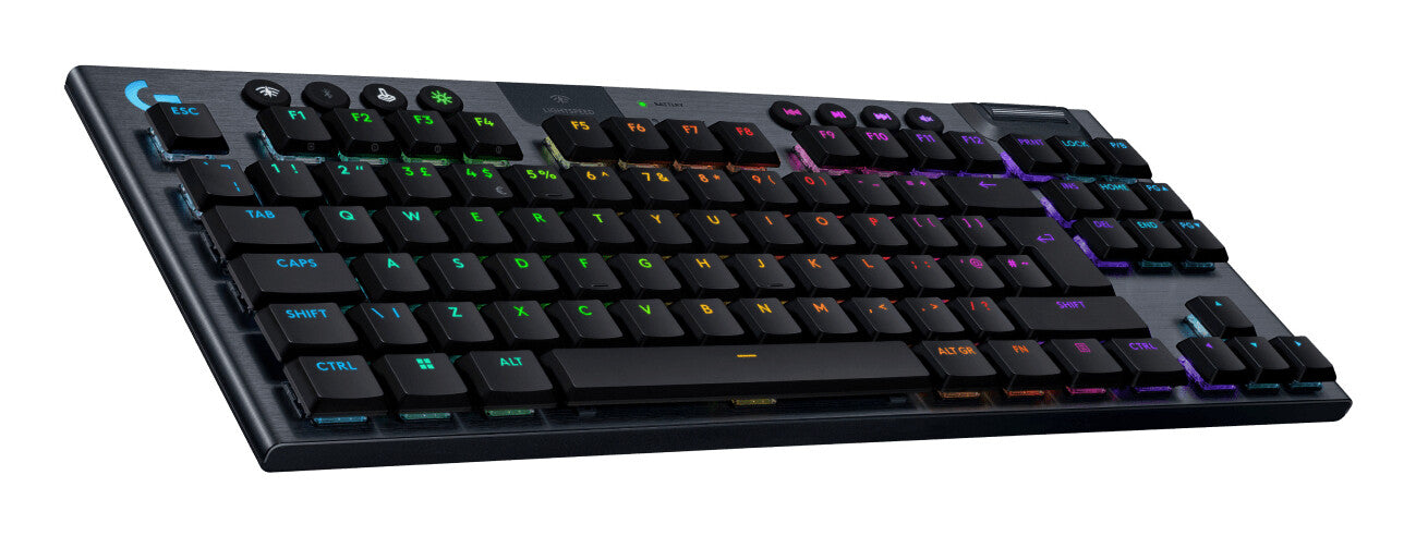 Logitech G G915 X Lightspeed tangentbord Spela USB + RF Wireless + Bluetooth QWERTY Amerikanskt internationellt Svart