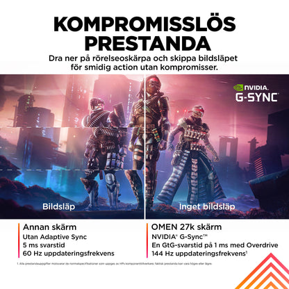OMEN by HP OMEN 27 tum UHD 144 Hz Gaming-skärm – OMEN 27k OMEN 27 tum UHD 144 Hz Gaming-skärm – OMEN 27k