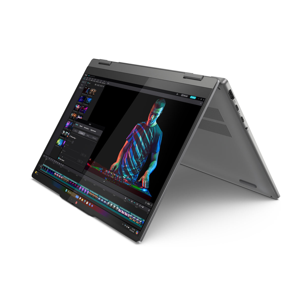 Lenovo IdeaPad 5 2-in-1 14Q8X9 Copilot+ PC Snapdragon X1P-42-100 Hybrid (2-i-1) 35,6 cm (14") Pekskärm WUXGA 16 GB LPDDR5x-SDRAM 1 TB SSD Wi-Fi 7 (802.11be) Windows 11 Home tyska Grå