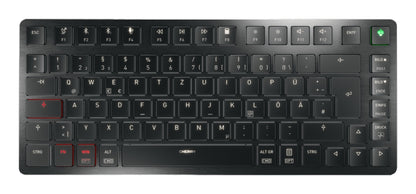 CHERRY KW X ULP 2.0 MINI tangentbord Hem / Kontor USB + RF Wireless + Bluetooth QWERTZ tyska Svart