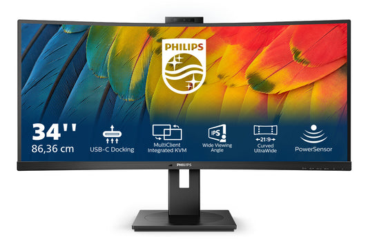 Philips 5000 series 34B1U5600CH/00 LED display 86,4 cm (34") 3440 x 1440 pixlar Wide Quad HD LCD Svart