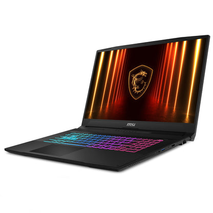 MSI Katana 17 HX B14WGK-065 Intel® Core™ i7 i7-14650HX Bärbar dator 43,9 cm (17.3") Full HD 16 GB DDR5-SDRAM 1 TB SSD NVIDIA GeForce RTX 5070 Wi-Fi 6E (802.11ax) Windows 11 Home Svart