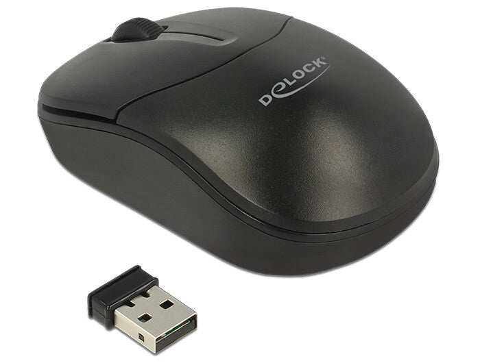 DeLOCK 12494 datormöss Resor Ambidextrous RF Trådlös Optisk 1000 DPI