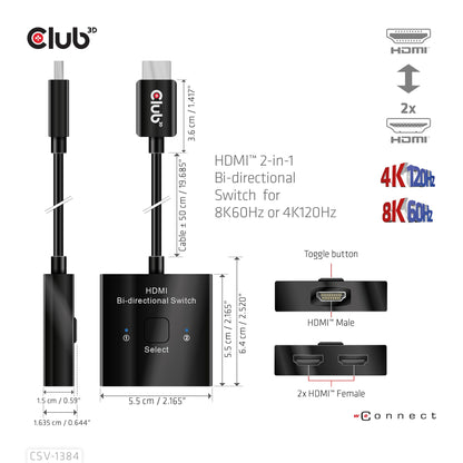 CLUB3D CSV-1384 KVM-switchar