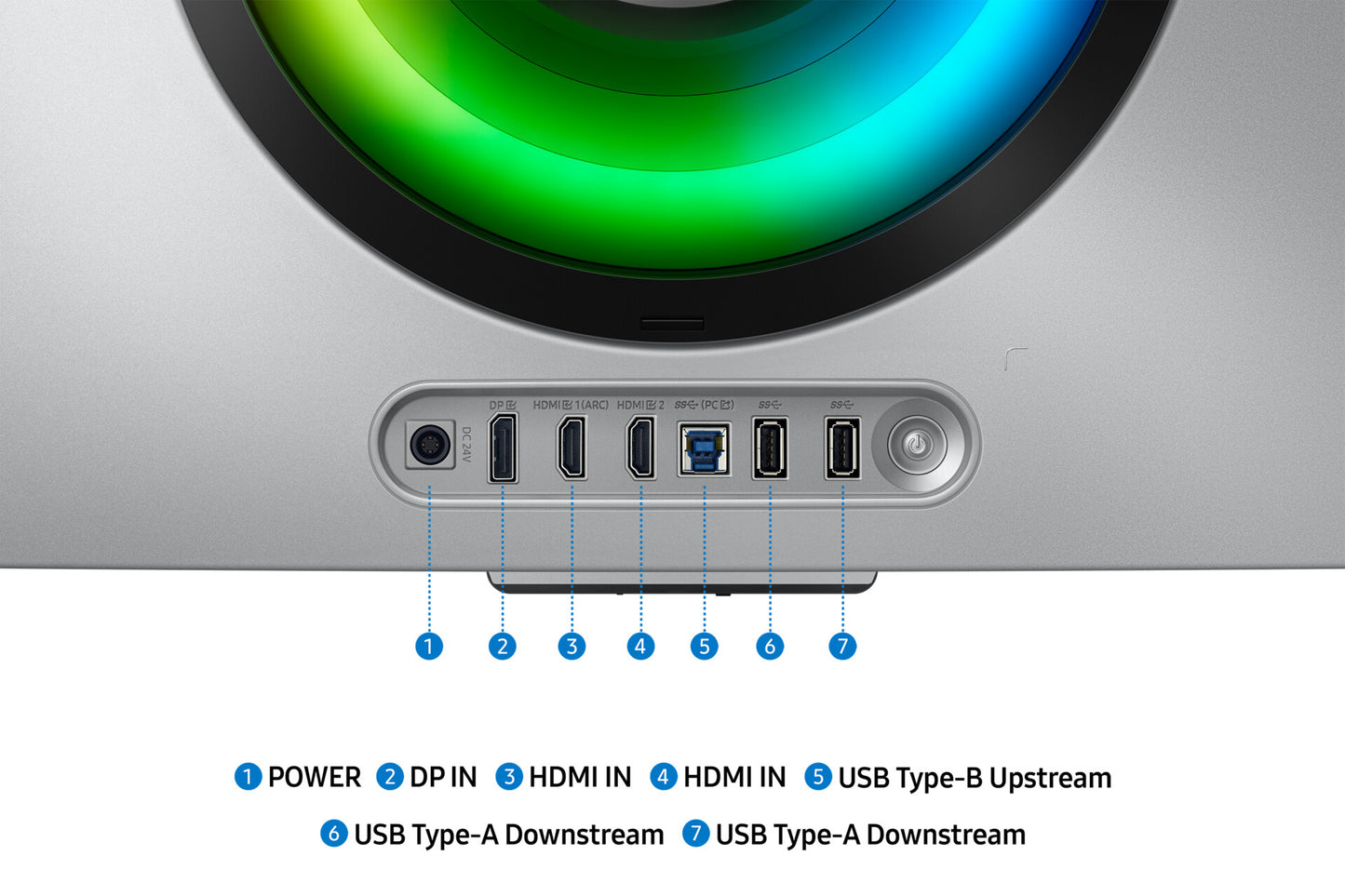 Samsung G85SD platta pc-skärmar 86,4 cm (34") 3440 x 1440 pixlar UltraWide Quad HD OLED Silver