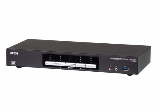ATEN USB 3.0 4K DisplayPort Dual Display KVMP™-switch med 4 portar