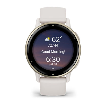 Garmin Vivoactive 5 3,05 cm (1.2") AMOLED 42 mm Digital 390 x 390 pixlar Pekskärm Vit Wi-Fi GPS