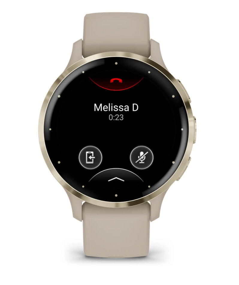 Garmin Venu 3S 3,05 cm (1.2") AMOLED 41 mm Digital 390 x 390 pixlar Pekskärm Guld, Grå Wi-Fi GPS