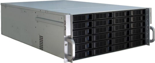 Inter-Tech 4U-4424 Ställning Svart, Silver
