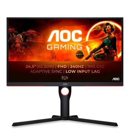 AOC G3 25G3ZM/BK platta pc-skärmar 62,2 cm (24.5") 1920 x 1080 pixlar Full HD Svart, Röd