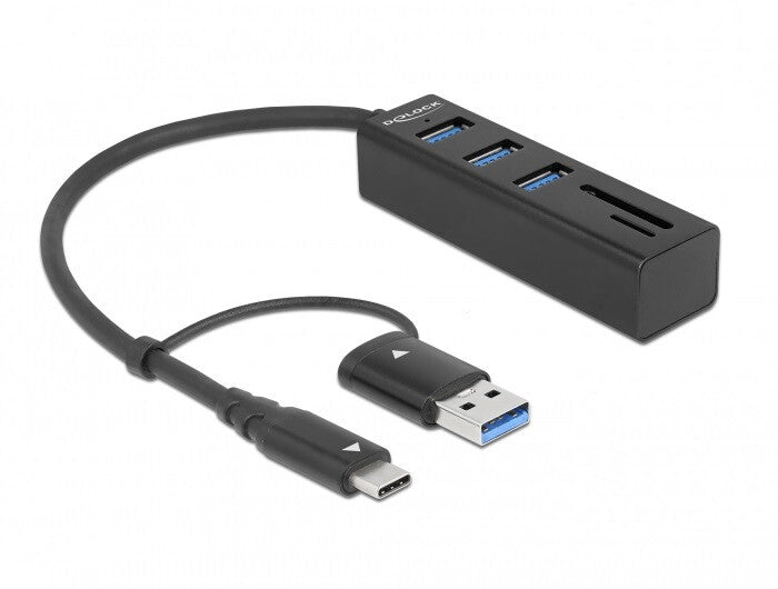 DeLOCK 63859 dockningsstationer för bärbara datorer USB 3.2 Gen 1 (3.1 Gen 1) Type-A + Type-C