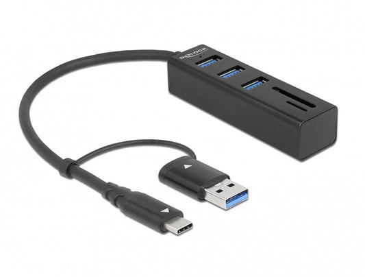 DeLOCK 63859 dockningsstationer för bärbara datorer USB 3.2 Gen 1 (3.1 Gen 1) Type-A + Type-C